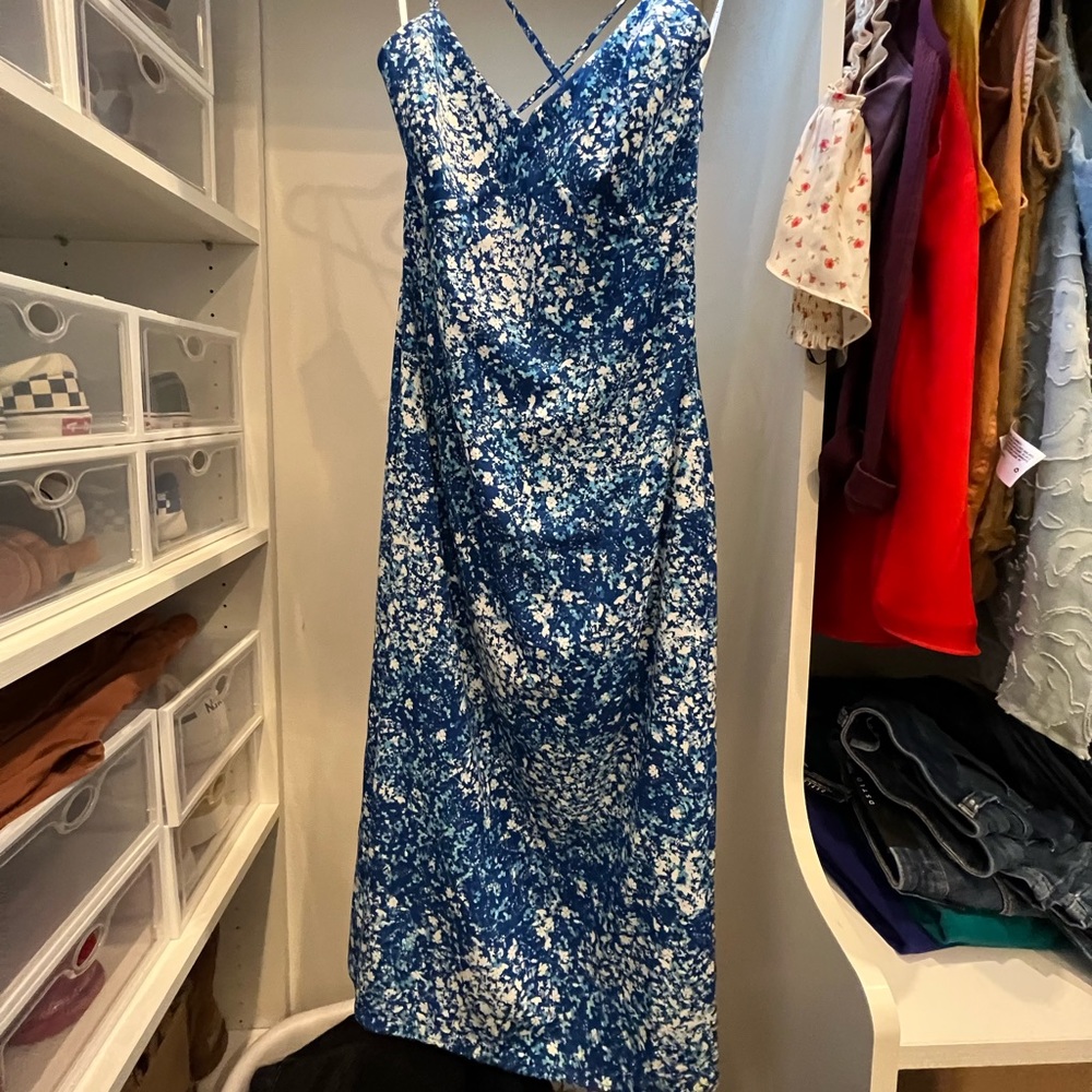 Lulus - blue floral -dress - xs